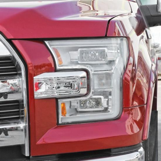 Front Bumper Headlight Grille Decor Cover Trim Frame Chrome For Ford F-150 2015+