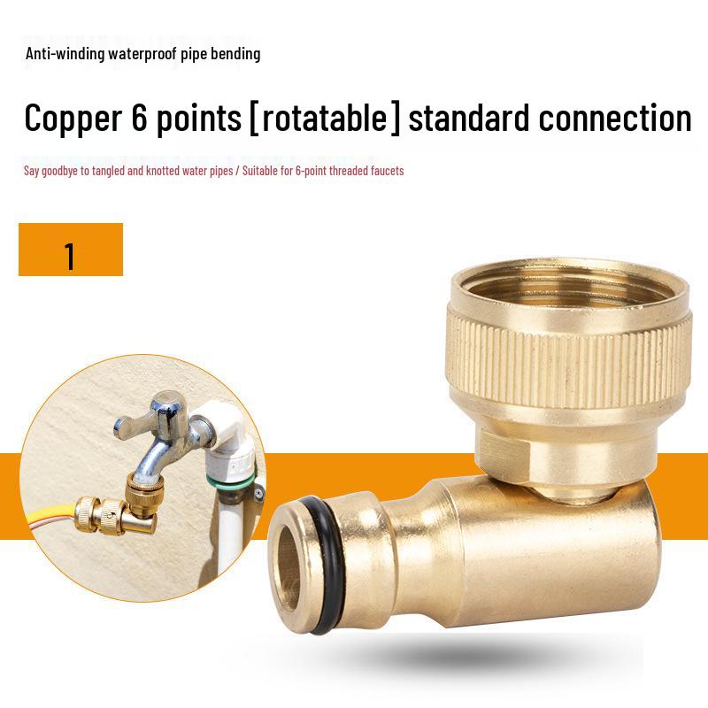Copper Quick-Connect Faucet & Pipe Connector with Internal/External Thread - Fits 4mm & 6mm.