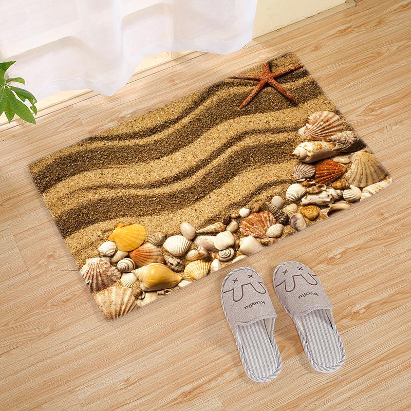 Shell Sea Doormat Bathroom Kitchen Floor Mat Door Rugs Nordic Beach Starfish Carpet Non-Slip Mat 3 Sizes Felpudo Paillasson