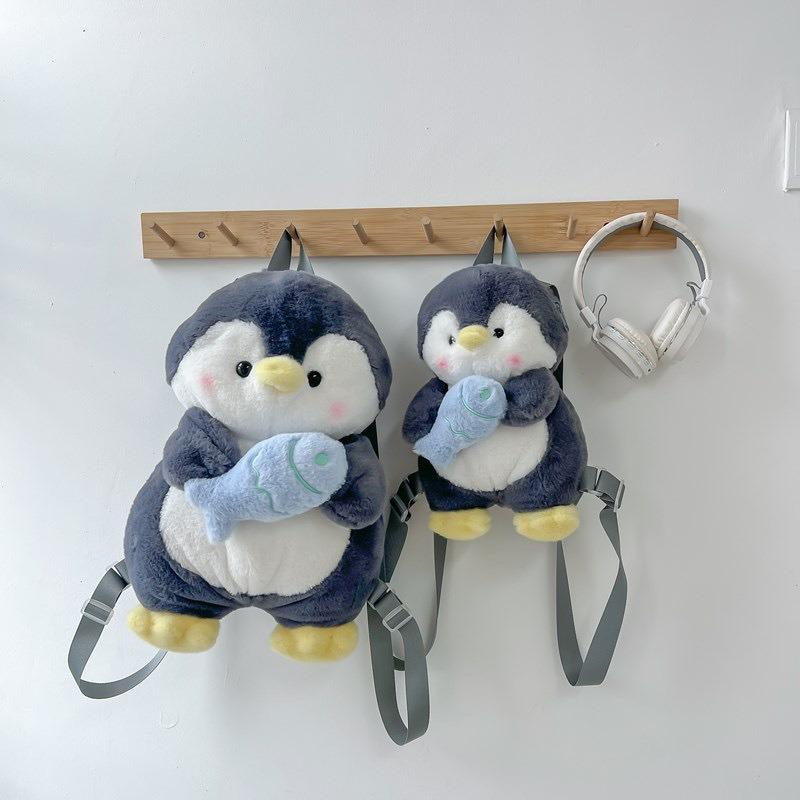 Adorable Cartoon Penguin Plush Backpack for Kids