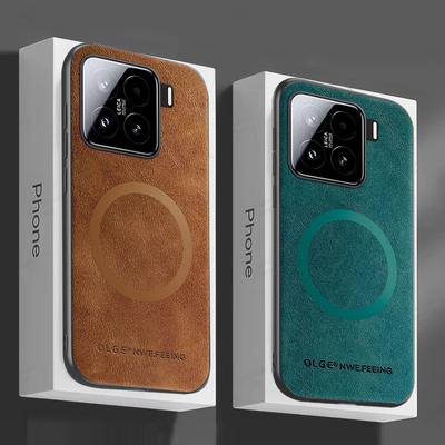 Luxusní magnetické kožené pouzdro na telefon pro Xiaomi 14T 15 14 13T 13 12T 12 11T 11 Pro pouzdro pro Magsafe kryt pro Xiaomi 12S 13 Ultra