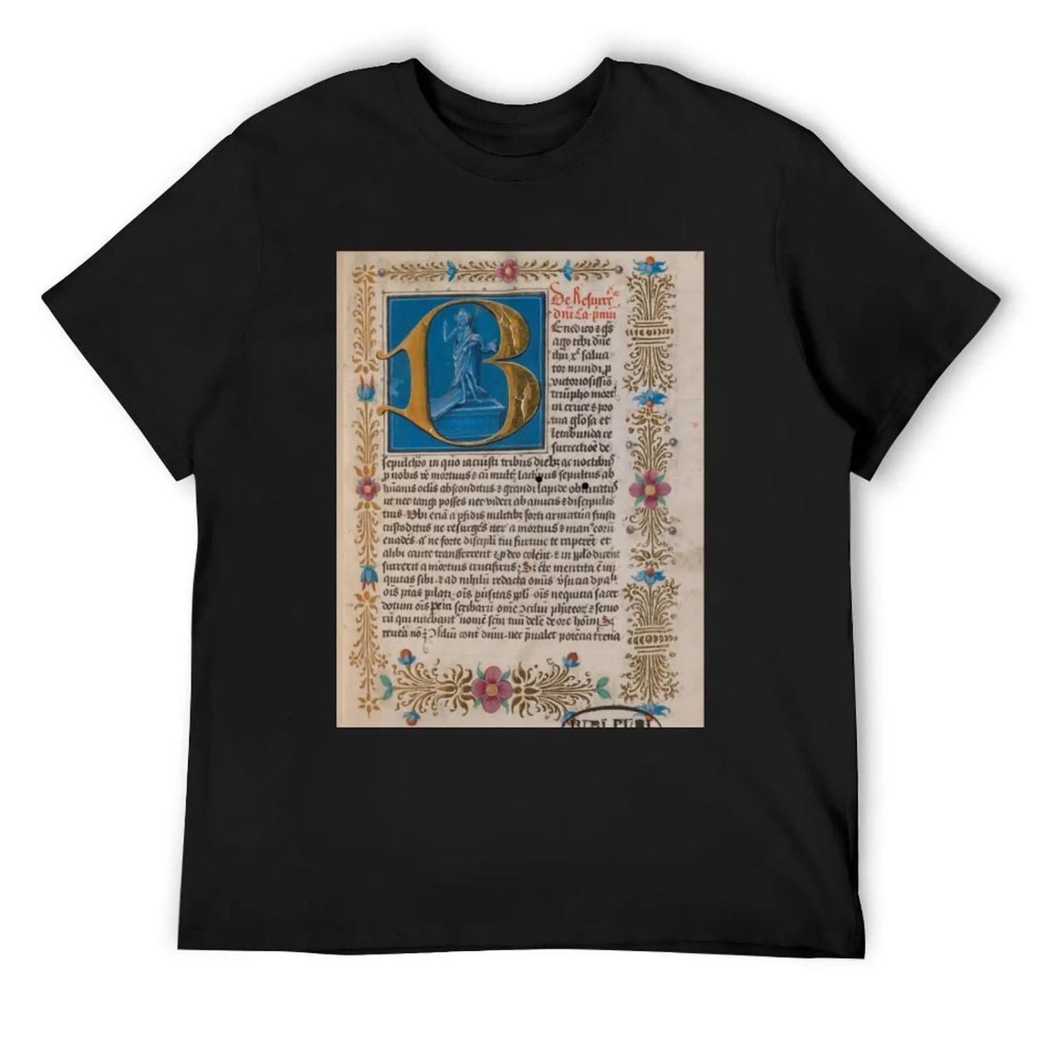 Initial B from a 15th century medieval swiss manuscript T-Shirt S