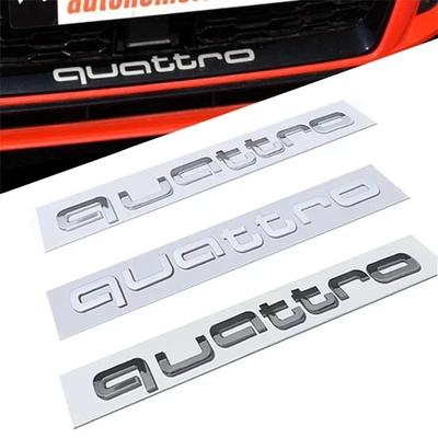 Hot Quattro Emblem ABS Car Front Grille Emblem Sticker Quattro Body Sticker for  S A3 A4 B8 8P 8V A6 C7 A5 Q5 B7