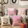 Food Lovers Cartoon Cute Donuts Pillow Case Silky Elegant Comfort Sofa Bed  Invisible Zipper Beach Pillowcase