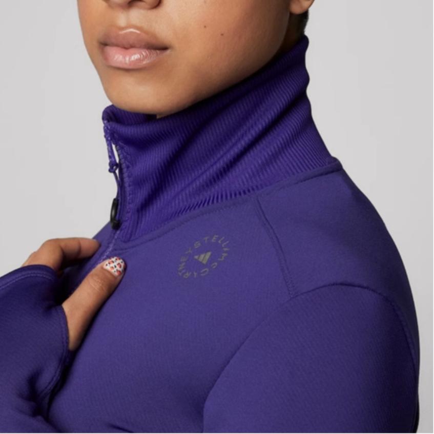 Adidas Stella McCartney Color Block Bunda se stojáčkem a dlouhým rukávem Dámská bunda Fialová FU0285