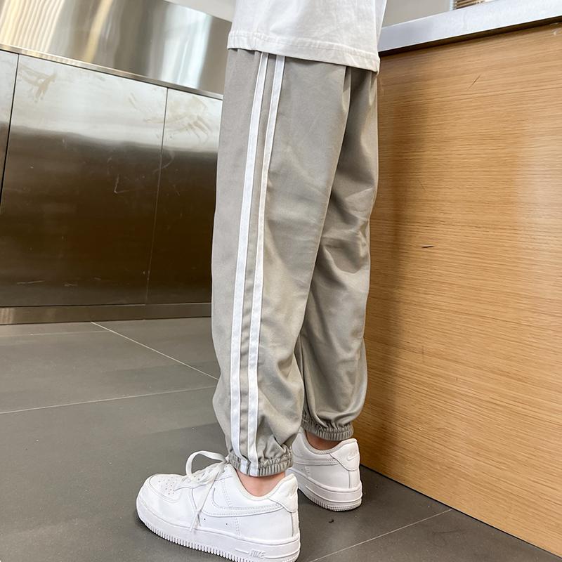 Children's Summer Solid Color Basic Sports Pants Boys Casual Joker Elastic Waist Girl Sweet and Lovely Mosquito Pants
