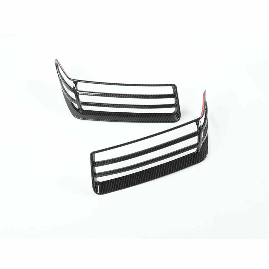 Carbon Fiber Look Front Wheel Eyebrow Lamp Cover Trim For Jeep Wrangler Jl 18-22