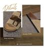 Women's Retro Genuine Leather Birkenstock Shoes, Inner Height-Increasing, Single Strap Beach Slippers, Sizes 35-46 Available