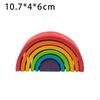 Colorful Wooden Rainbow Stacker Toy for Kids - Montessori Learning Fun