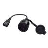 IEC320 C14 To EU4.8mm AC-Power Adapter Cable, 3 Terminals Male To Female Power Connector Cord with Protective Cover