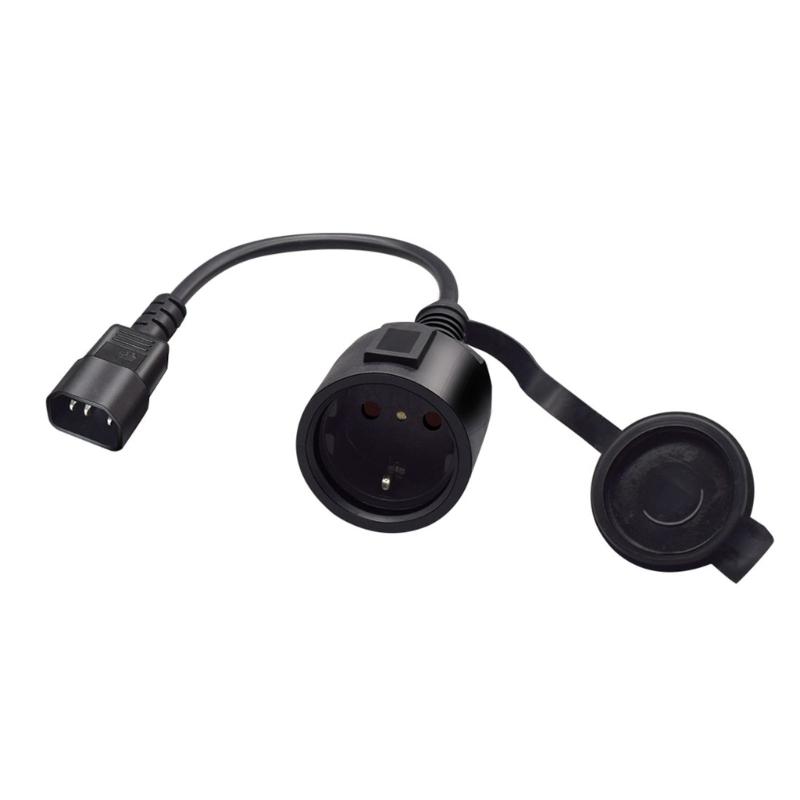 IEC320 C14 To EU4.8mm AC-Power Adapter Cable, 3 Terminals Male To Female Power Connector Cord with Protective Cover