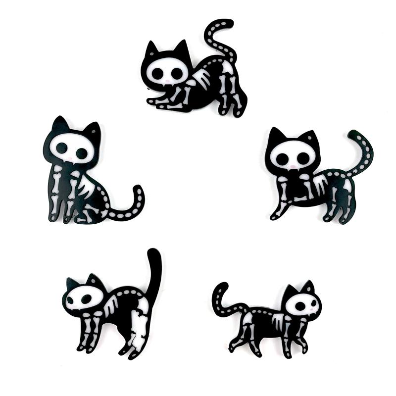 Shiny Glossy Five Syles Kitten Ornaments Silicone Epoxy Resin Mold DIY Keychain Pendant Jewelry for Valentine Gift