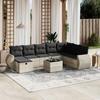 VidaXL Garden Lounge Set with Cushions 9 Pcs, Patio Sofas, Patio Furniture Set, Outdoor Furniture, Grey 3264218