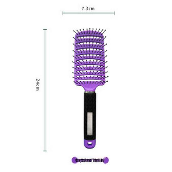 Women's Rib Comb for Root Volume & Styling: High Crown, Long & Curly Hair Massage, Large Curved Design.