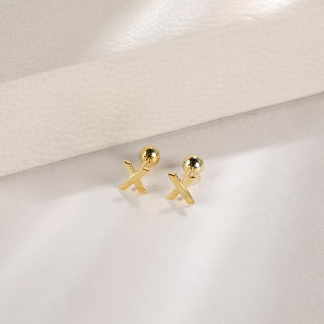  Sterling Gathering Jewelry Color Neo Gothic Classic Cross Stud Earrings Women Trendy Style Stylish Graceful Beach CelebrationClassic Stud