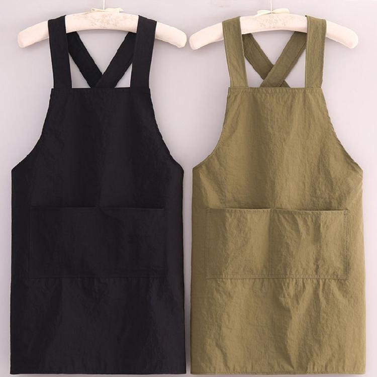 Delantal de Cocina de Moda con Tira Cruzada en la Espalda y Diseño Impermeable de Taslón Esencial para Cocinar Delantal de Cocina para el Hogar