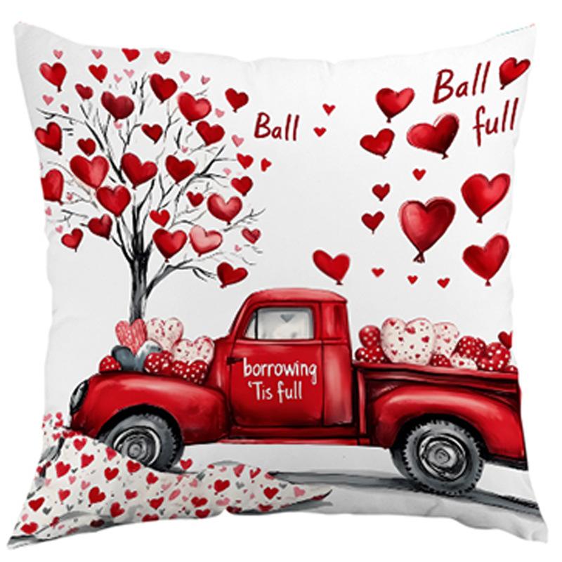 Valentinstag Kissenbezug Liebe Kissenbezug Sofa Wohnzimmer Bettseite Weiche Tasche Rückenlehne Lendenkissenbezug Büro Lendenkissenbezug