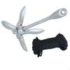1.5 Kg Boat Anchor Rope SpaceSavingSaving Design Foldable Steel Compact Storage Marine