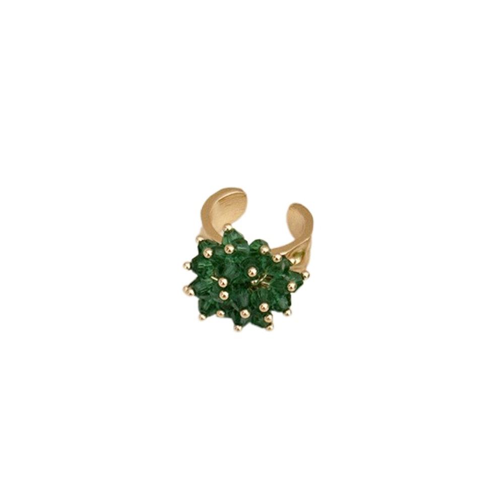 Korean Style Y2K Open Ring Firework Finger Buckle Personality Beaded Flower  Ring  Women