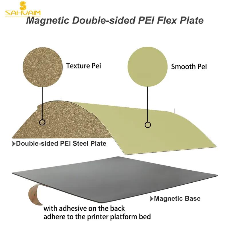 PEI Magnetic Build Plate Textured Pei 235x235 Smooth For Flashforge Adventurer 5m Elegoo Neptune 4 Pro Ender 3 Accessories Bed