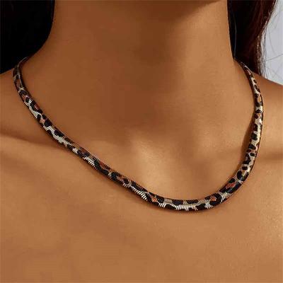 Mode Leopard Halskette für Frauen Damen