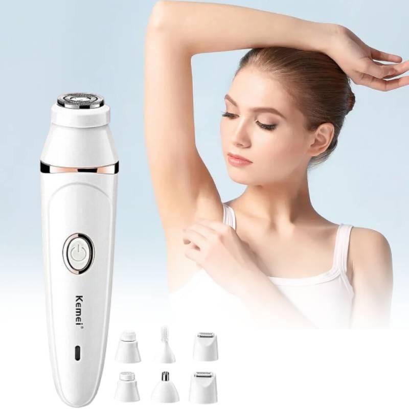 Kemei Km-375 Multifunctional Hair Removal Device With Stainless Steel Blades For All Body Types