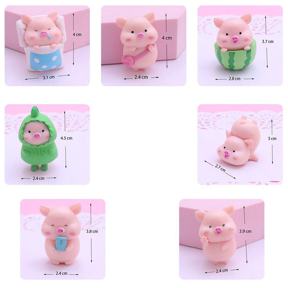 Domek dla lalek Bonsai Ozdoba Miniaturowa Figurka Świnki Statua z Żywicy Miniaturowa Figurka Mikro Krajobraz