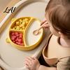 Divided Toddler Dishes Silicone Suction Plate for Toddlers Cute Bear Shape Unbreakable Baby Led Weaning Essentials Bowl Non Slip Feeding Tray