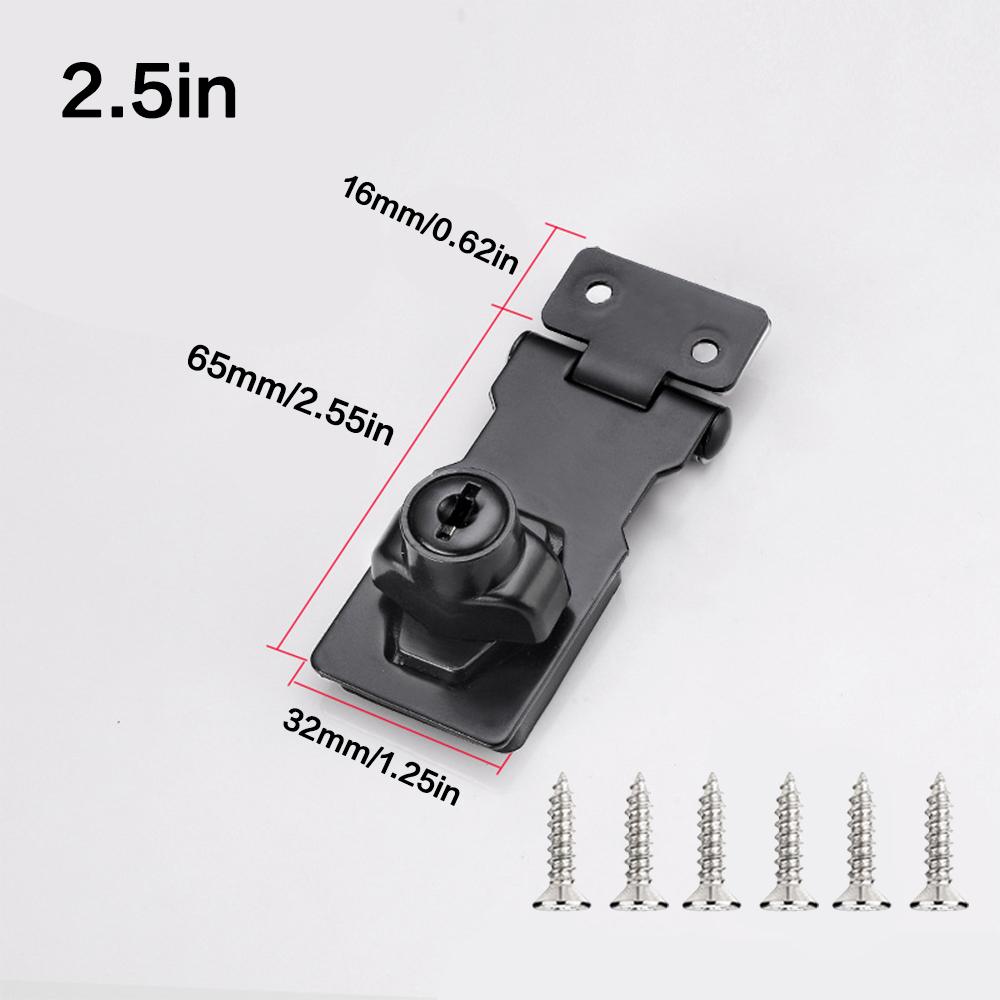 

Запирающая проушина Сверхпрочная запирающая проушина-скоба с ключами Навесной замок Шкаф Сарай Гараж Замок Офисный шкаф Замок безопасности Фурнитура чёрный