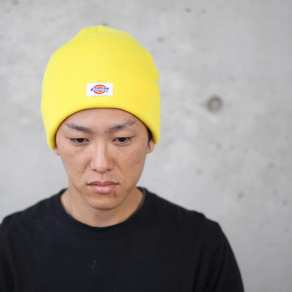 Dickies Basic Knit Unisex Acrylic Knit Hat for Men and Solid Perfect for Snowboarding and Street Lemon Free Size Cap/Beanie Hat, Women, Color, Wear,