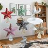 Christmas Sparkling Star Tree Topper, Festive Navidad TopStar Colorful Ornaments, Xmas Lights