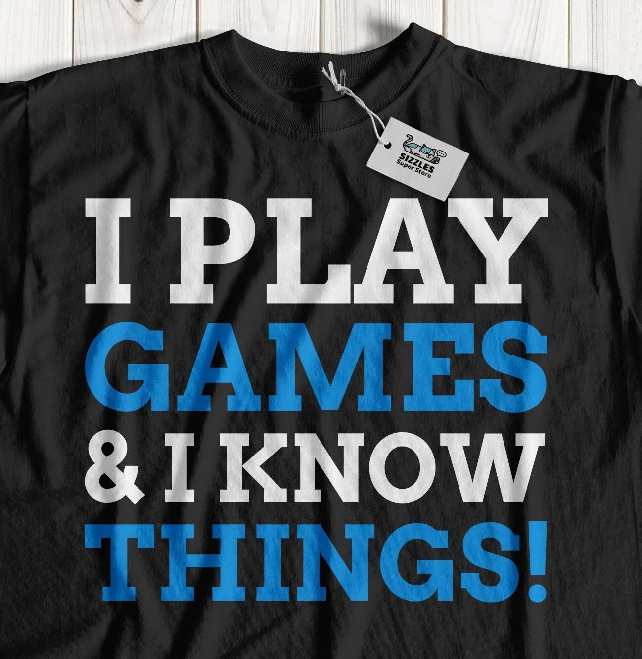 I Play Games! Unisex Funny Online Gamer T-Shirt Streaming & Video Game Gifts XL
