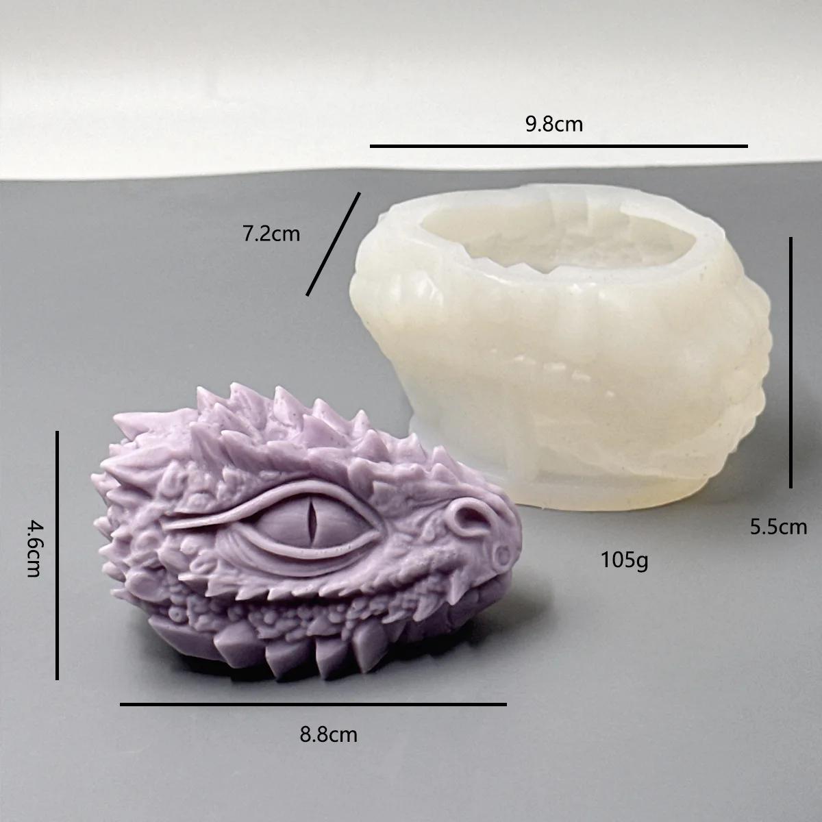 2026 Latest Models Dragon Eye Scented Candle Silicone Molds DIY Handmade 3D Dragon-Shaped Lombok Plaster Craft Mold Animal Mould