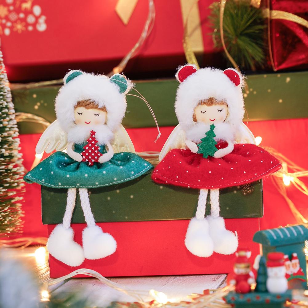 Holiday Decor Christmas Angel Ornament Christmas Celebration Charming Cloth Figure Charming Cloth Figure 9*16cm