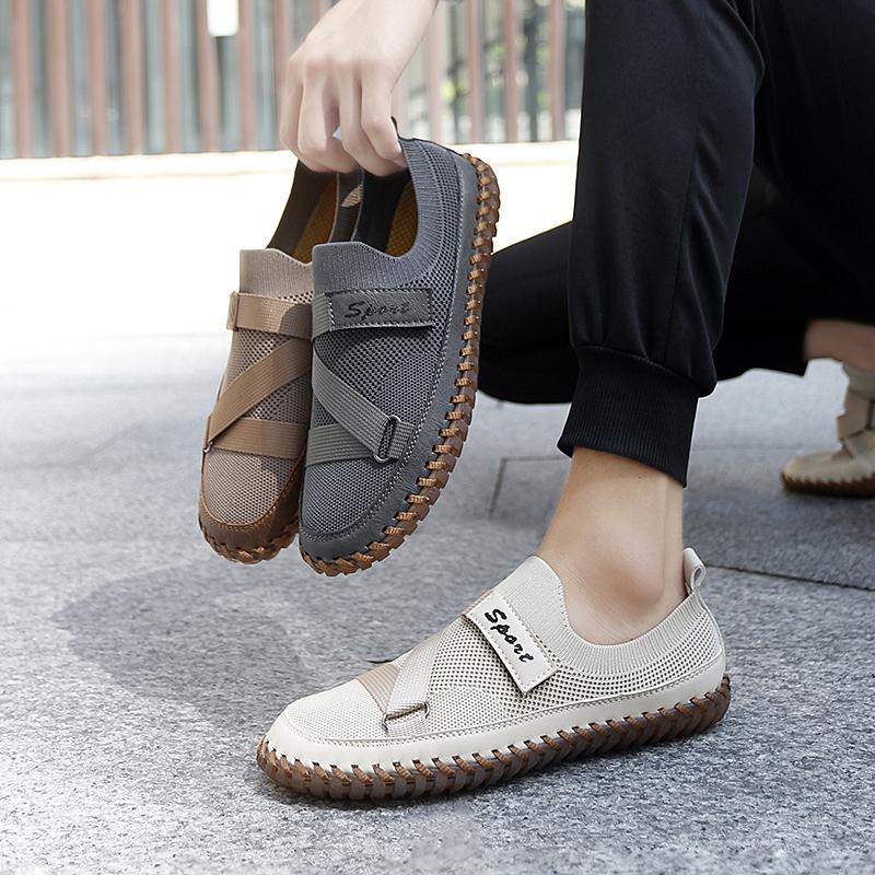 Fashion 2025 Men's Breathable Mesh Loafers Casual Slip-On Shoes Lightweight Walking Shoes Comfortable Male Flats Summer Loafers for Men