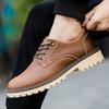 Spring, summer and autumn new British men's leather shoes, fashion casual shoes, driving business shoes, trendy single short boots men's shoes