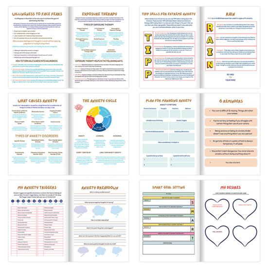 52 Anxiety Coping Skills Card Planner Stress Relief Teens Adults Mental Health Therapy Mindfulness