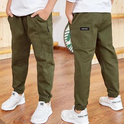Pantalones de chándal de primavera y otoño para niño, grandes y medianos, pantalones casuales para niños