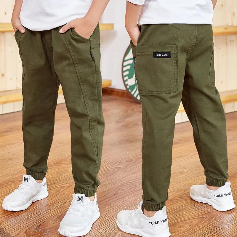 

Весняно-осінні спортивні штани для хлопчиків, великі та середні дитячі повсякденні штани 140
