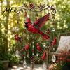 Crystal Bead Wind Chime Graceful Bird Chimes, Chimes for Outside, Metal Three-dimensional Carving Hanging Suncatchers with Pendants Garden Yard Decor