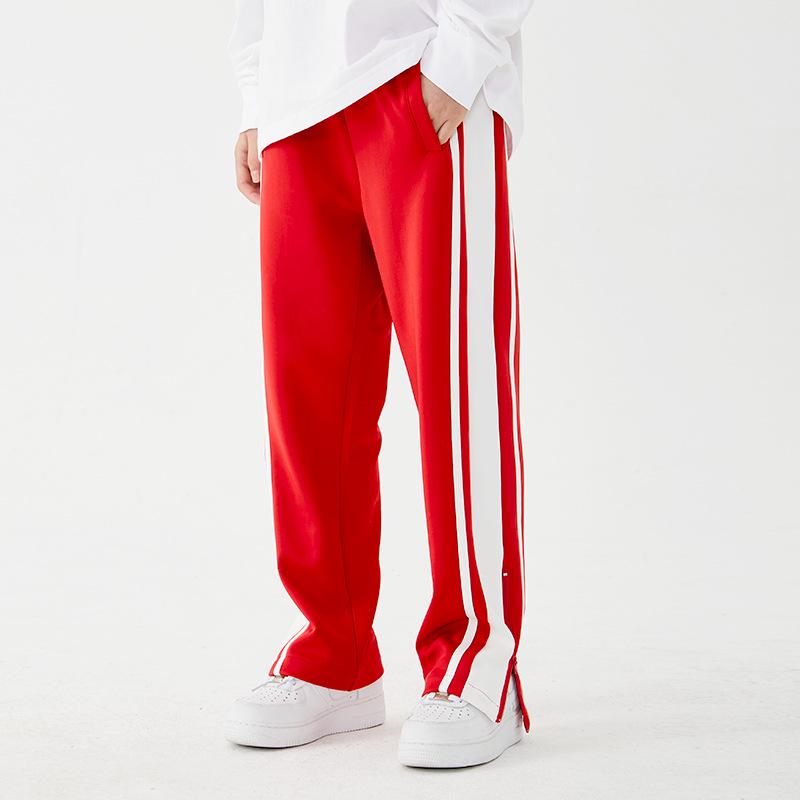DK Kids' Retro Contrast Wide-Leg Pants – Autumn Casual Sportswear for Girls & Boys