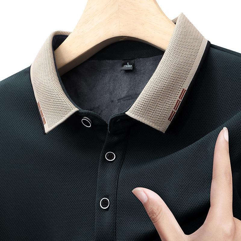 Large Size Long Sleeved T-shirt with a Collar and Polo Shirt As a Base for Men's Business Casual Tops In Spring and Autumn