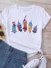 Women's Pattern Short Sleeve T-Shirt Women's Summer Clothing Feather 90S Fashion Women's University T-Shirt