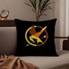 The H-Hunger Games Pillow Case Anti-dustmite Pillowcase Invisible zipper silky short plush Sofa cushion cover
