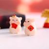 Adorable Resin Pig Figurine For Diy Desktop Decorations Perfect For New Year Celebrations