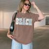 Comfort Colors Beach Shirt, Coquette Beach Vacation Tshirt, Coastal Floral Pearl Tee, Graphic Blue Sea Shell Apparel, Vacation Sweatshirt