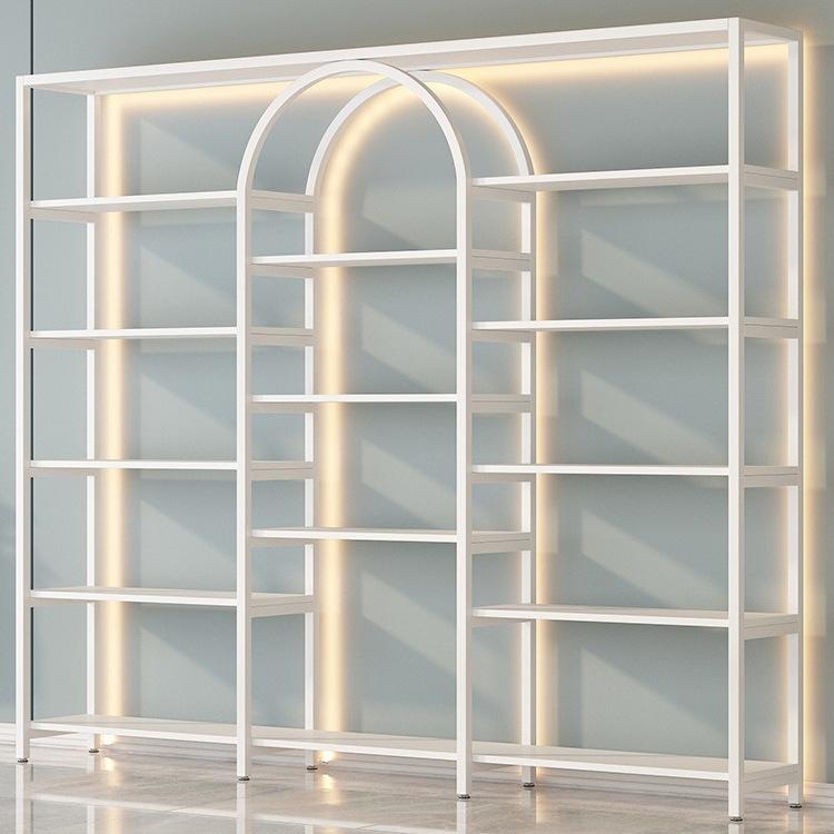 Multi-Function Light Luxury Nail Polish & Skincare Display Shelf for Beauty Salons