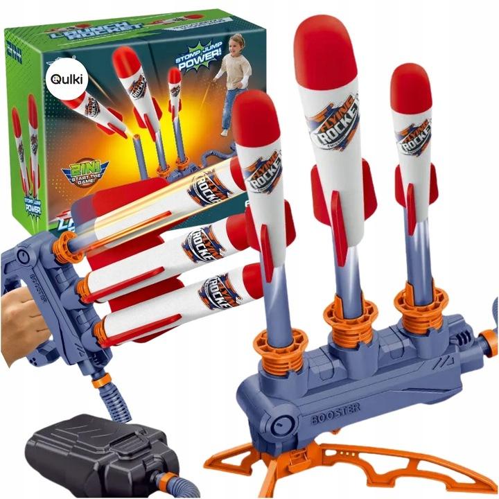 Wyrzutnia Rakiet X4 Piankowych Katapulta 2W1 Launcher Miotacz Rakietnica Lt
