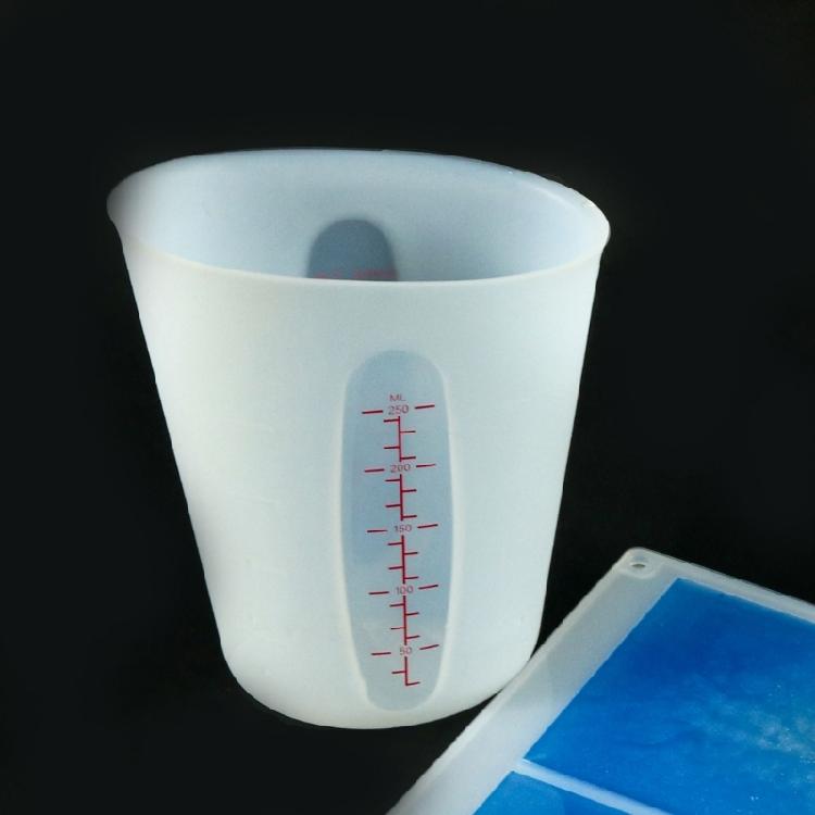 2Pcs Set Measuring Cups with Graduated Scale 250/500ml Laboratory Capacity Cups