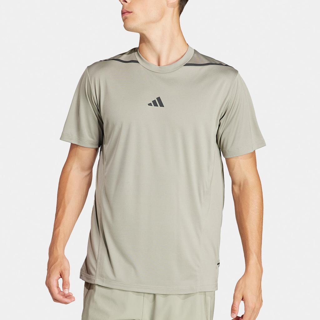 New Adidas SS24 T Shirt Men's Egg Stone Silver Gray IS3838